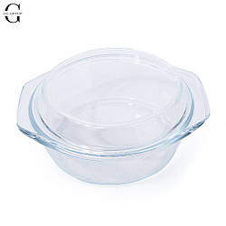 Каструля із жароміцного боросилікатного скла 0.7 л для плит та духовок.