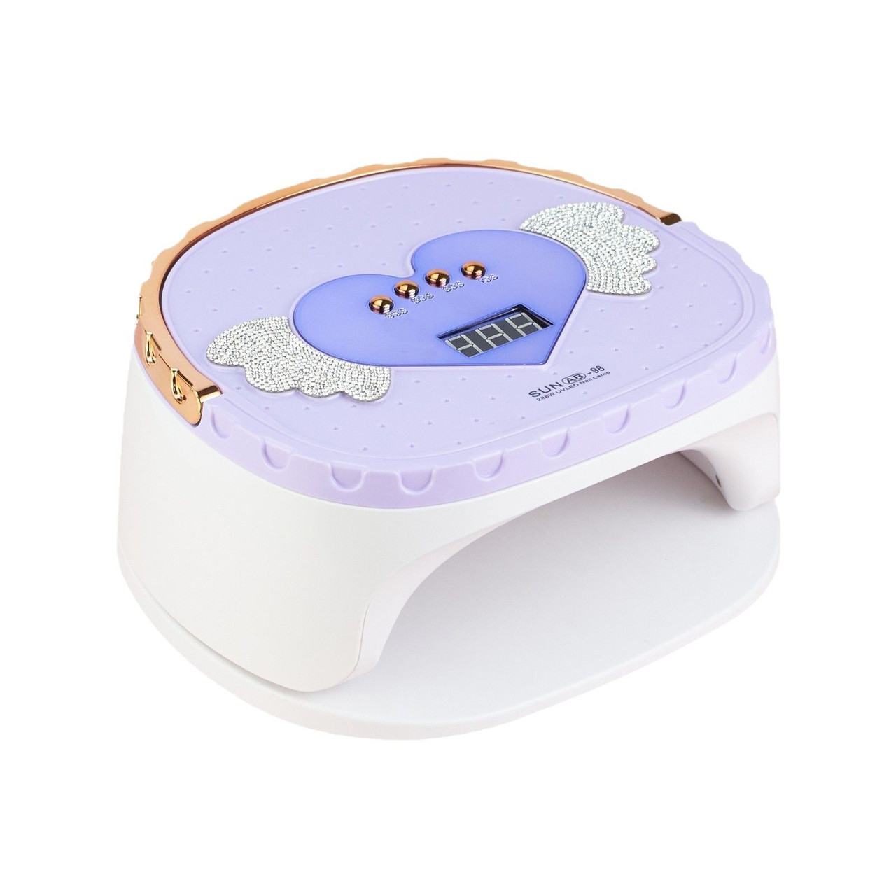 Лампа для сушіння гель-лаку UV/LED SUN AB-98 потужністю 288 Вт зі стразами (Бузкова), фото 1