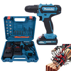 Шурупокрут Makita з двома акумуляторами 24V + Браслет в подарунок