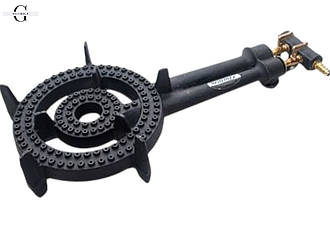 Газова чавунна форсунка-пальник Wolmex GS4, 4,2 кВт, діаметр 20 см, професійна та побутова, високоякісний чавун