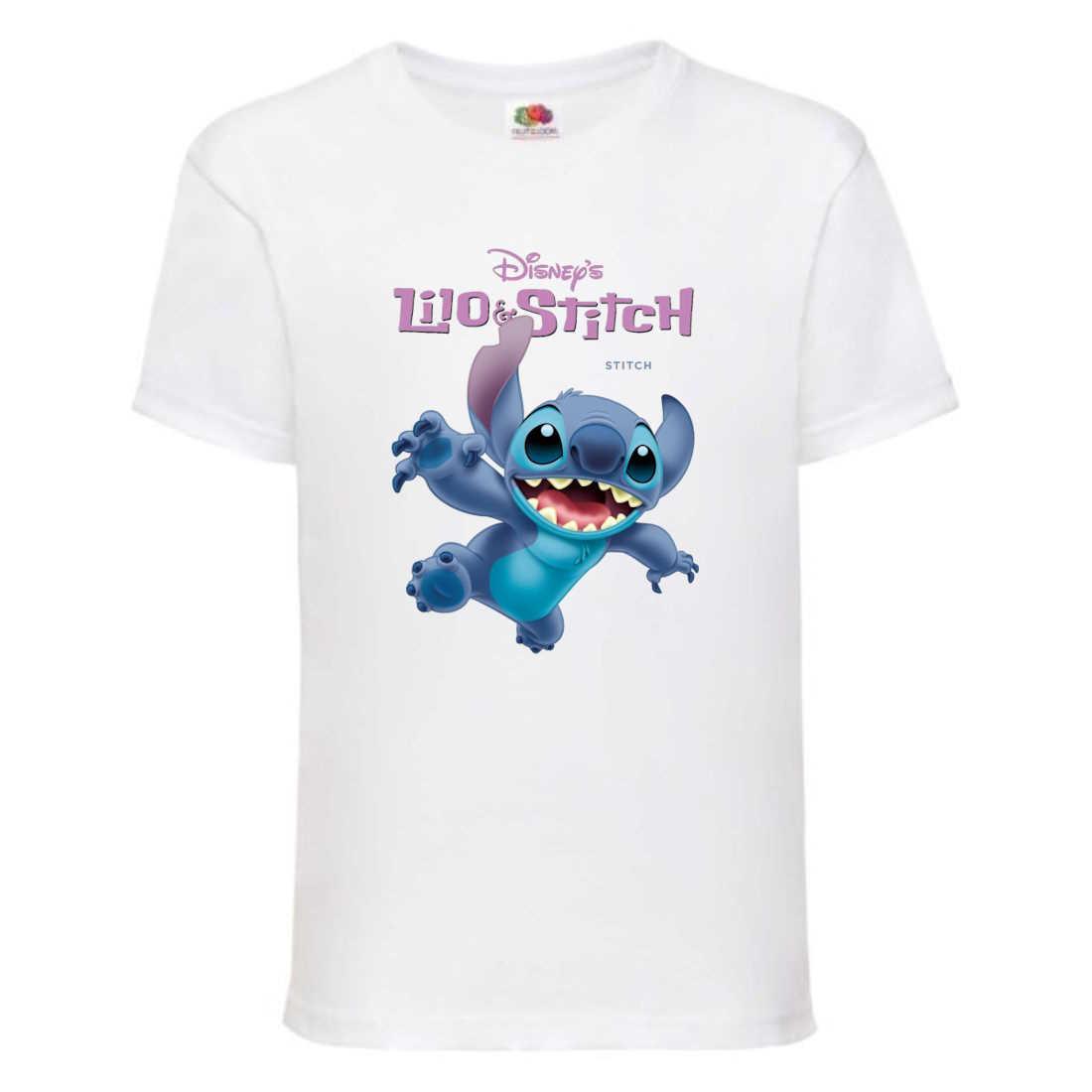 Футболка Ліло та Стіч (Lilo Stitch 002) біла, 98-104-116-128-140-152-164 розмір