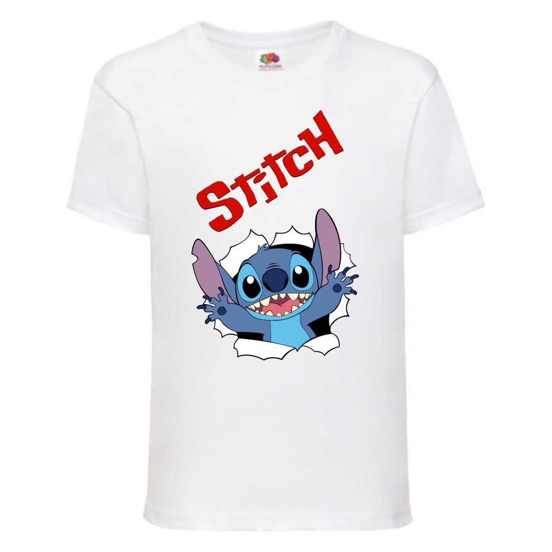 Футболка Ліло та Стіч (Lilo Stitch 006) біла, 98-104-116-128-140-152-164 розмір