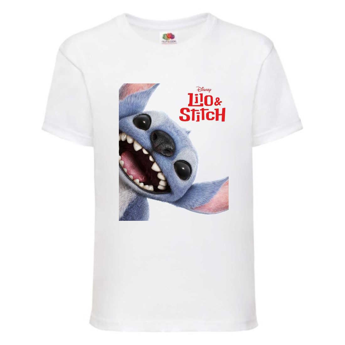 Футболка Ліло та Стіч (Lilo Stitch 008) біла, 98-104-116-128-140-152-164 розмір