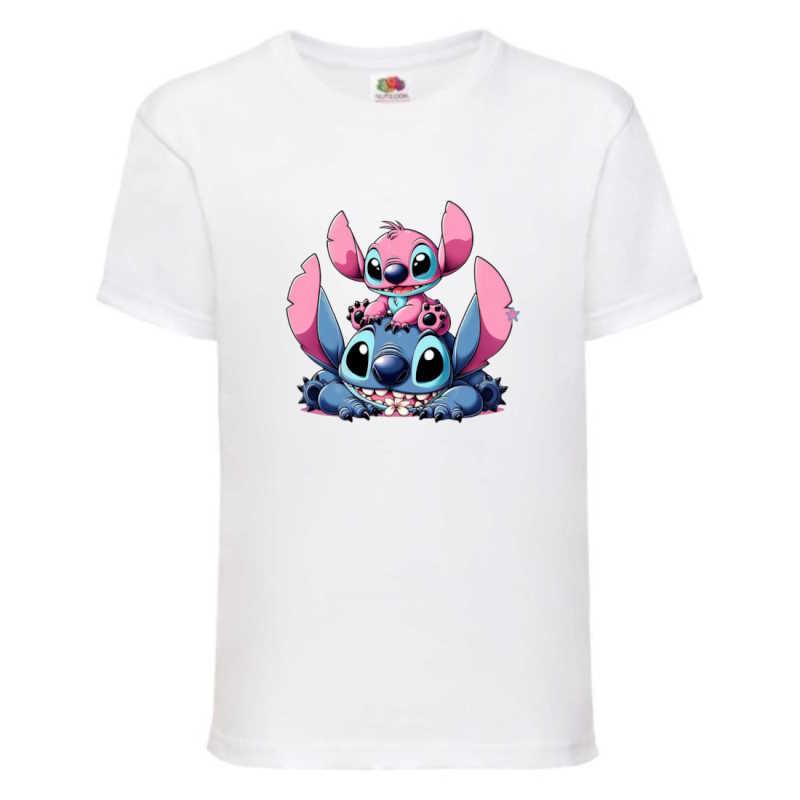 Футболка Ліло та Стіч (Lilo Stitch 0011) біла, 98-104-116-128-140-152-164 розмір