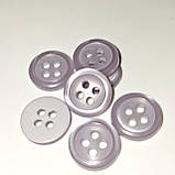 Гудзик круглий перламутровий світло-бузковий прошивний 12мм, фото 3