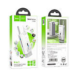 Набір для чищення гаджетів HOCO 8-in-1 multifunctional cleaning kit (overseas customization) DI35 (6931474795489) white, фото 3
