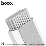 Набір для чищення гаджетів HOCO 8-in-1 multifunctional cleaning kit (overseas customization) DI35 (6931474795489) white, фото 7