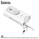 Набір для чищення гаджетів HOCO 8-in-1 multifunctional cleaning kit (overseas customization) DI35 (6931474795489) white, фото 8