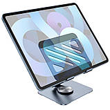 Тримач BOROFONE Vito metal rotating Tablet holder BH115 |7-12.9"| (6941991112447) grey, фото 4