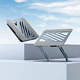 Тримач BOROFONE Vito metal notebook stand Bh115 Plus |15.6"| (6941991112454) grey, фото 9