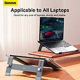 Тримач Baseus UltraStable Series Desktop Laptop Stand (4-Gear Adjustable) (B10053100811-00) grey, фото 3