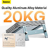 Тримач Baseus UltraStable Series Desktop Laptop Stand (4-Gear Adjustable) (B10053100811-00) grey, фото 5
