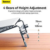 Тримач Baseus UltraStable Series Desktop Laptop Stand (4-Gear Adjustable) (B10053100811-00) grey, фото 6