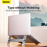 Тримач Baseus UltraStable Series Desktop Laptop Stand (4-Gear Adjustable) (B10053100811-00) grey, фото 7
