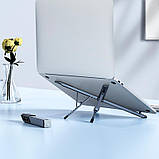 Підставка для ноутбука HOCO Action metal folding notebook holder HD9 |6 levels| (6942007626378) metal-grey, фото 3