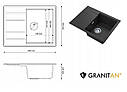 Кухонна мийка GRANITAN LUGO WHITE біла *, фото 3