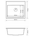 Кухонна мийка GRANITAN FOXAL BLACK чорна *, фото 2