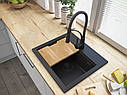 Кухонна мийка GRANITAN FOXAL BLACK чорна *, фото 5