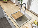 Кухонна мийка GRANITAN FOXAL BEIGE бежева *, фото 2