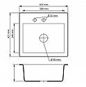 Кухонна мийка GRANITAN MINI 45 BLACK чорна *, фото 2
