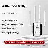Роутер Wi fi repeater 2,4G/5G 1200 Мбіт/с із виделкою для розетки - підсилювач Wi-Fi сигналу, репітер Білий, фото 3