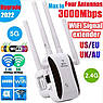 Роутер Wi fi repeater 2,4G/5G 1200 Мбіт/с із виделкою для розетки  - підсилювач Wi-Fi сигналу, репітер Білий, фото 3