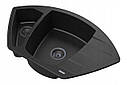 Кухонна мийка GRANITAN COMPACT BLACK чорна з вкрапленням *, фото 2