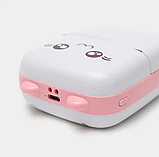 Принтер дитячий для телефона з термодруком Mini printer рожевий, фото 6