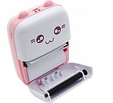 Принтер дитячий для телефона з термодруком Mini printer рожевий, фото 3