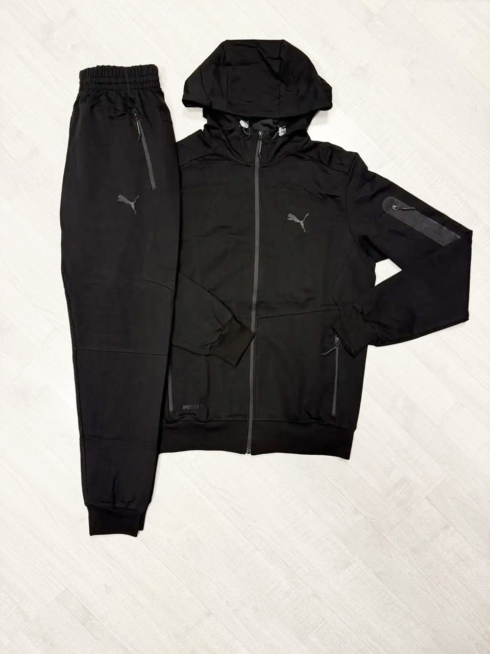 Чоловічий спортивний костюм Puma (2102-Black) чоловічий весняний костюм Пума Чорний. Чоловічий одяг весна осінь, фото 1