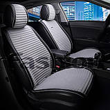 Накидки на передні сидіння CarFashion, модель MONACO FRONT, сірий/чорний, фото 2