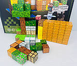 Дитячий магнітний конструктор Майнкрафт Магнітні блоки Minecraft на 99 блоків із фігурками 151 деталь, фото 9