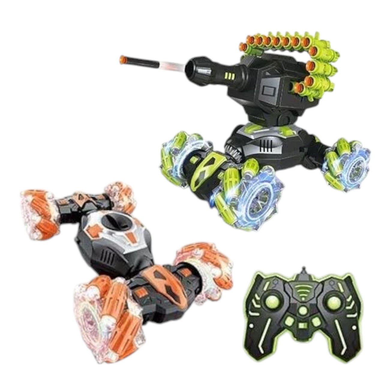 Танк на радіокеруванні (акум. 3.7V, пульт упр. 2.4Ghz, світло, звук, стріляє м'якими патронами) DH 666-74 B, фото 1