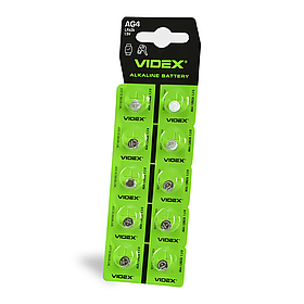 Батарейка VIDEX AG4 (LR626) (ціна за 10шт/блістер)