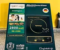 Настільна індукційна склокерамічна електроплита Rainberg RB-2280, Кухонна плита на 1 конфорку 2800 Вт