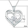 Жіноче намисто з кулоном у формі серця Heart з цирконію Сріблястий, фото 7
