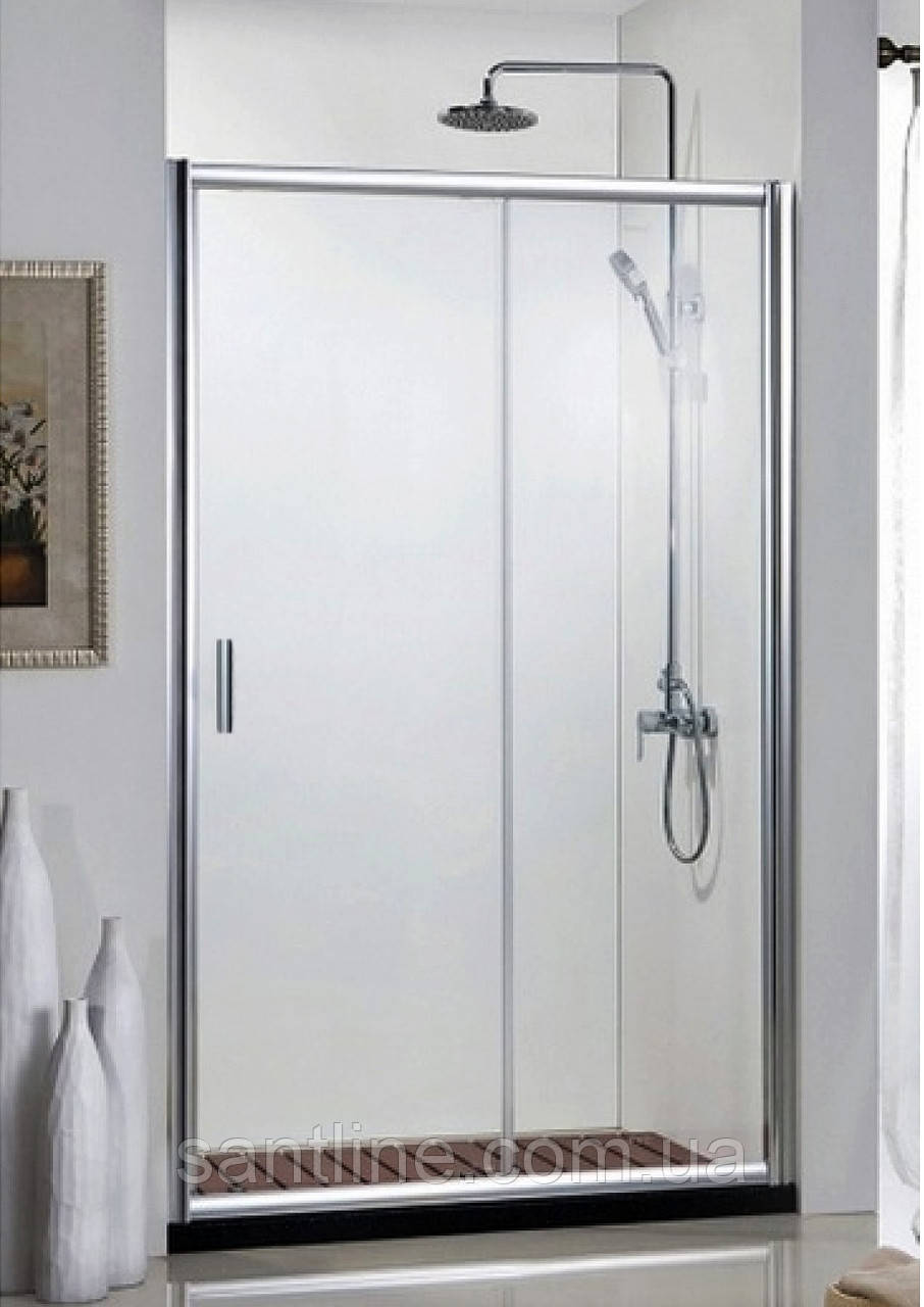 Душові двері в нішу 100x190 см INSANA Dori розсувні прозоре скло 5 мм, фото 1