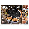 Вафельниця для бельгійських вафель SOKANY KJ-510 1200 Вт з антипригарним покриттям, фото 11