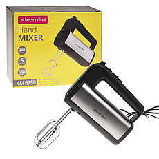 Міксер ручний Kamille KM-6758 200 Вт чорний