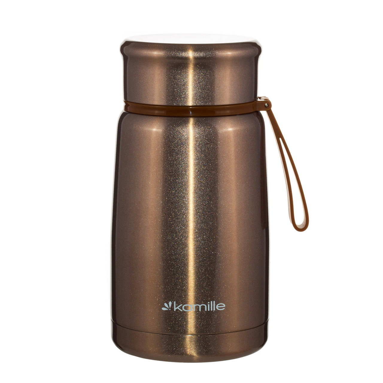 Термос харчовий 800мл із нержавіючої сталі з ложкою Kamille KM-2148, фото 1