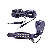 Звукознімач для акустичної гітари + 5 медіаторів в подарунок