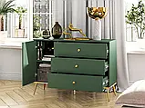 Комод у вітальню, у спальню Forest 04 (зелений лабрадор/золотий), фото 2