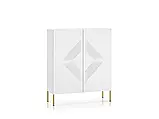 Комод у вітальню, у спальню на ніжках Clearing 01 (білий/золотий), фото 3