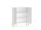 Комод у вітальню, у спальню на ніжках Clearing 01 (білий/золотий), фото 4