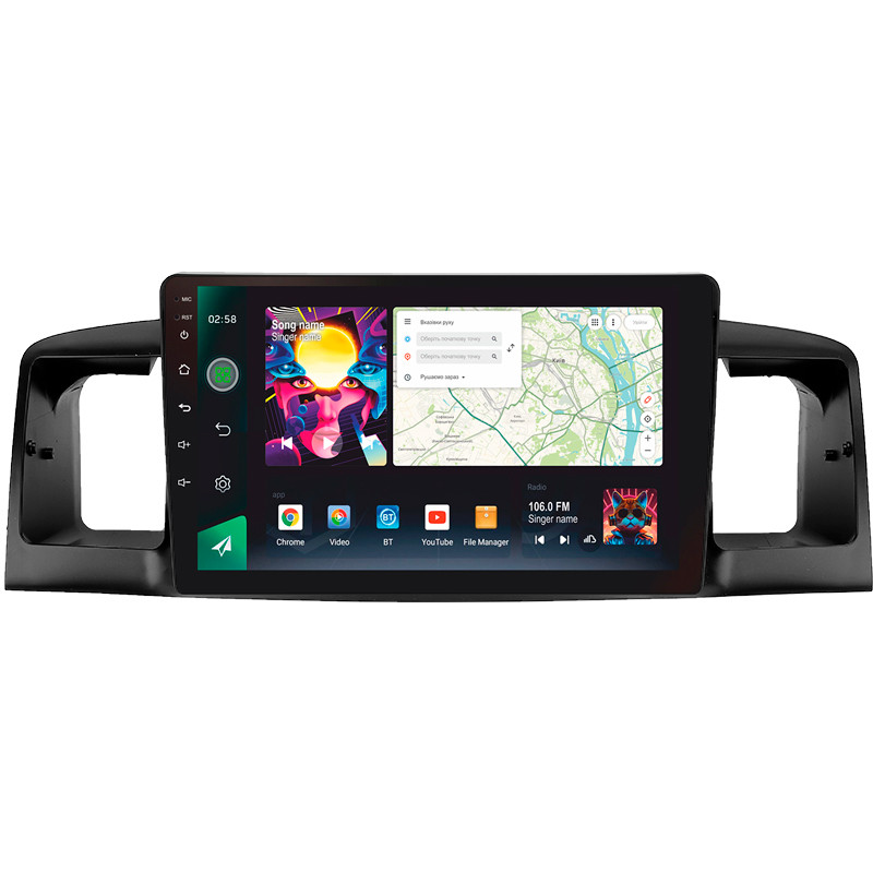Штатна магнітола SIGMA PRO 9464 ANDROID 12 4+64 Gb 4G DSP BYD F3 1 2005-2013 9"