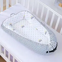 Кокон для новонароджених з матрацом 93х53см, Блакитний / Кокон-гніздечко для дитини / Дитячий кокон для сну