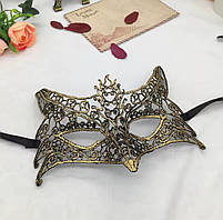 Маска для карнавалу Лис one size золотистий