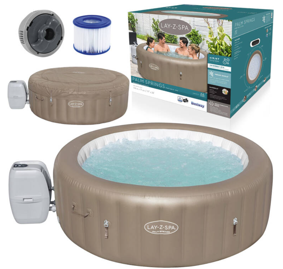 Надувний джакузі СПА Bestway 60017 Lay-Z-Spa 196 х 71 см (6 місць, 1325 л/ч, Аеро), фото 1