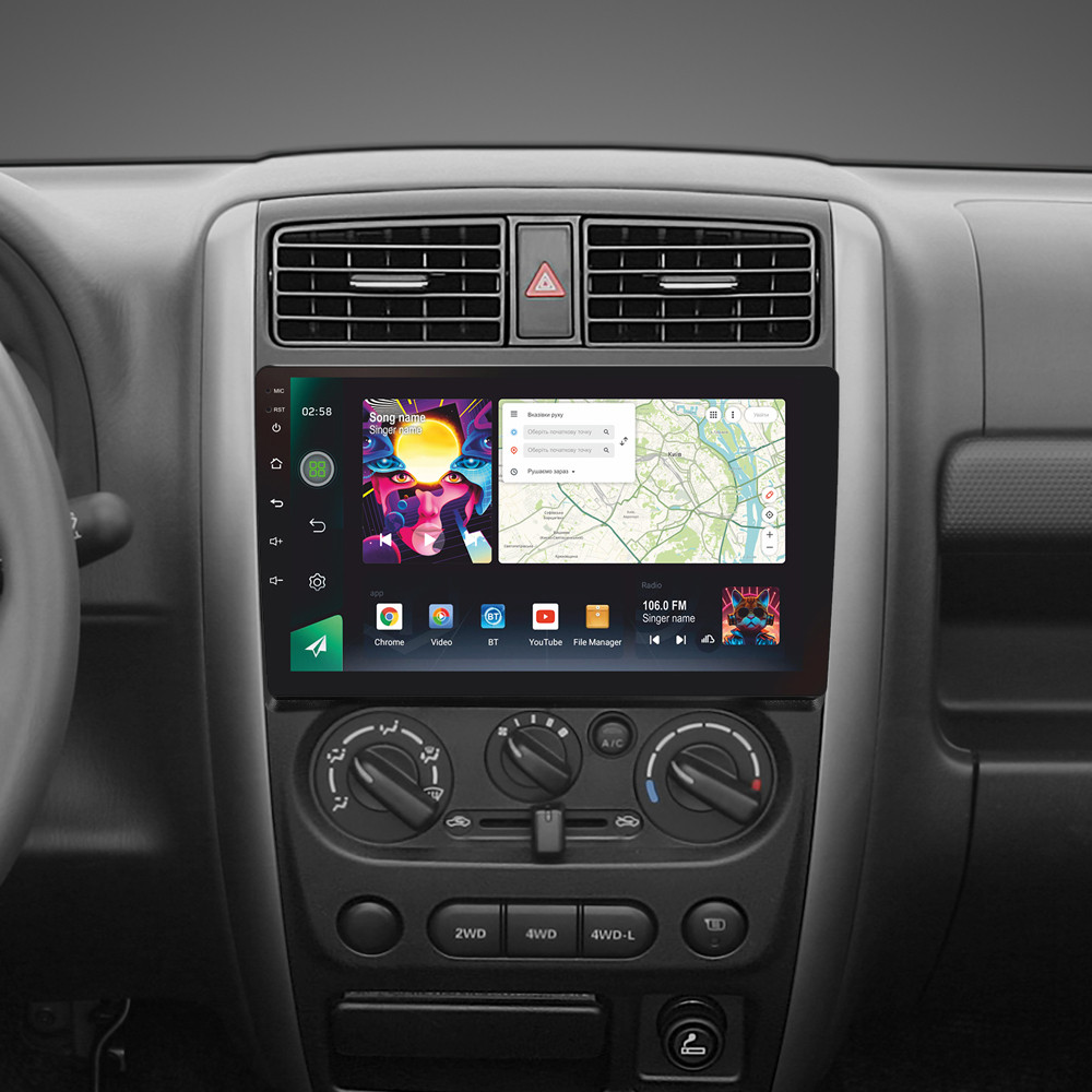 Штатна магнітола SIGMA PRO 9464 ANDROID 12 4+64 Gb 4G DSP Suzuki Jimny 3 2005-2019 9"