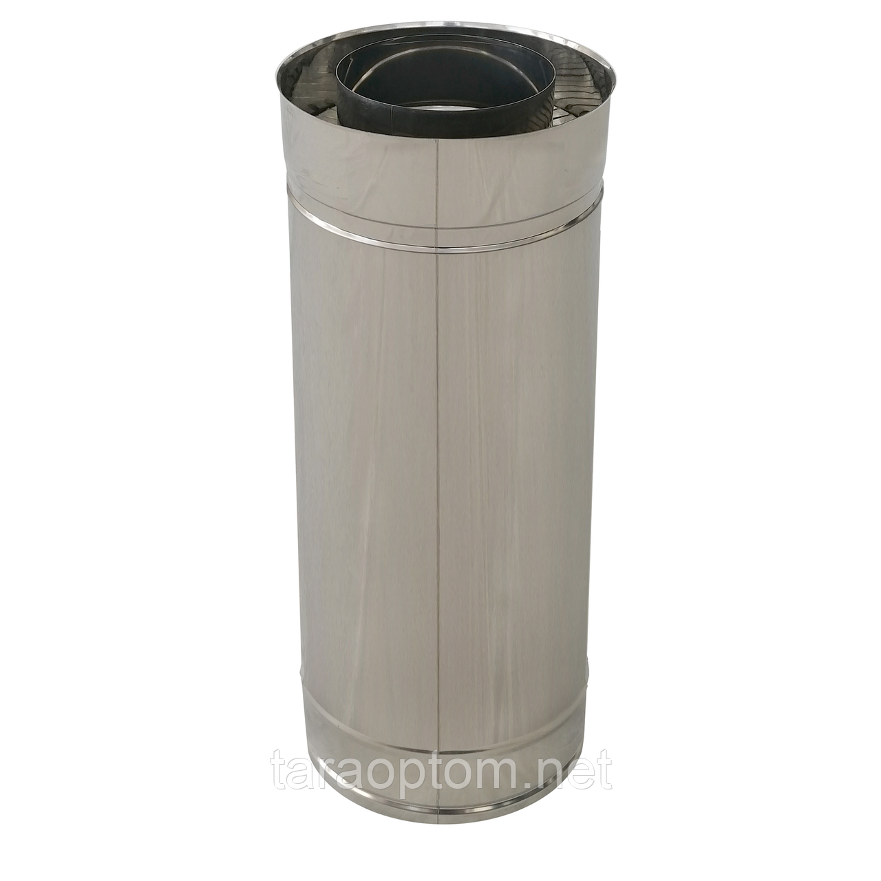 Труба двостінна (сендвіч) 1 м, Ø250/320 мм, товщиною 0,8 мм з нержавіючої сталі, фото 1